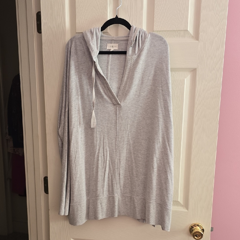 Lou & Grey‎ Oversized Heathered Gray Hoodie